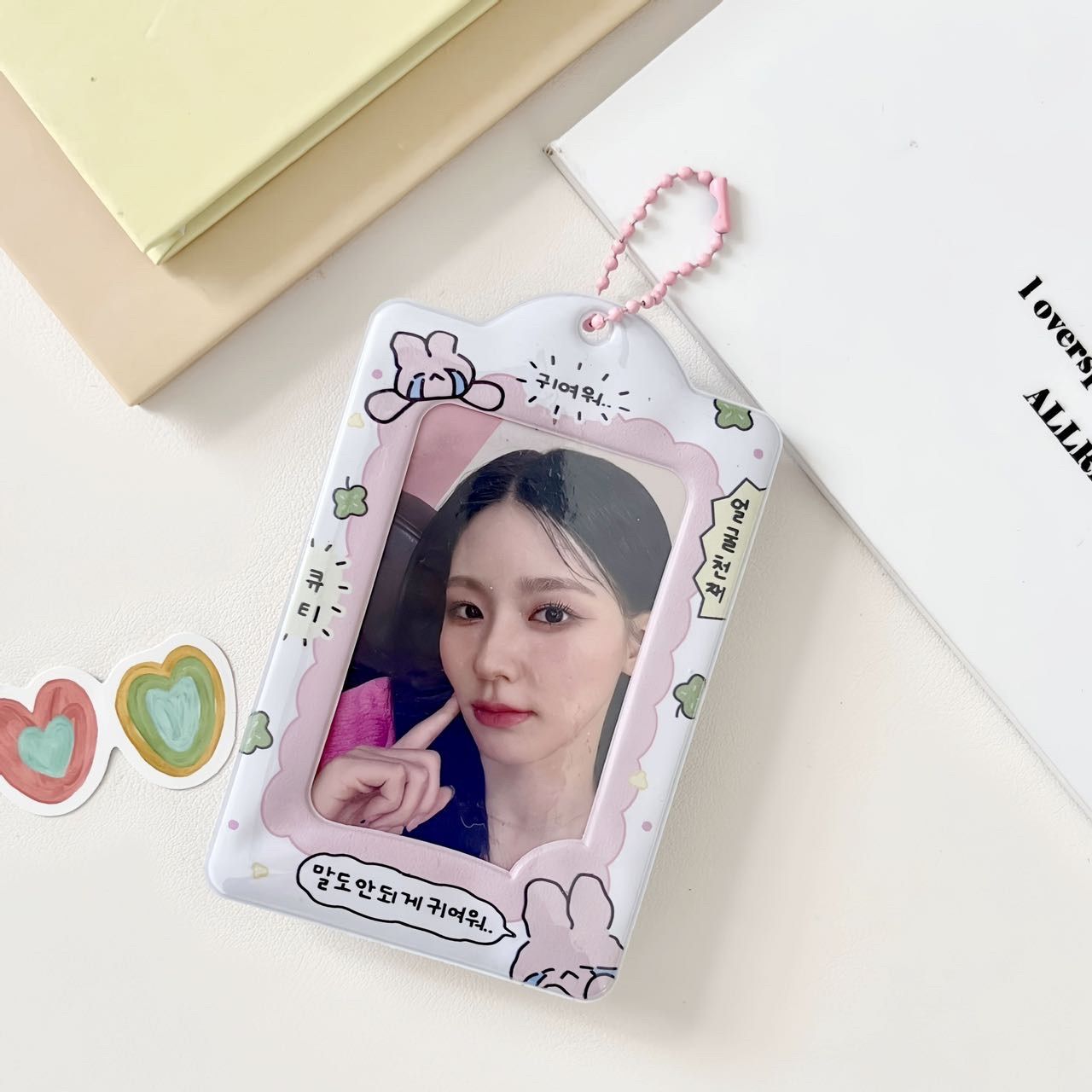 カードホルダー キーホルダー かわいい 韓国 kpopカード 写真 ホルダー