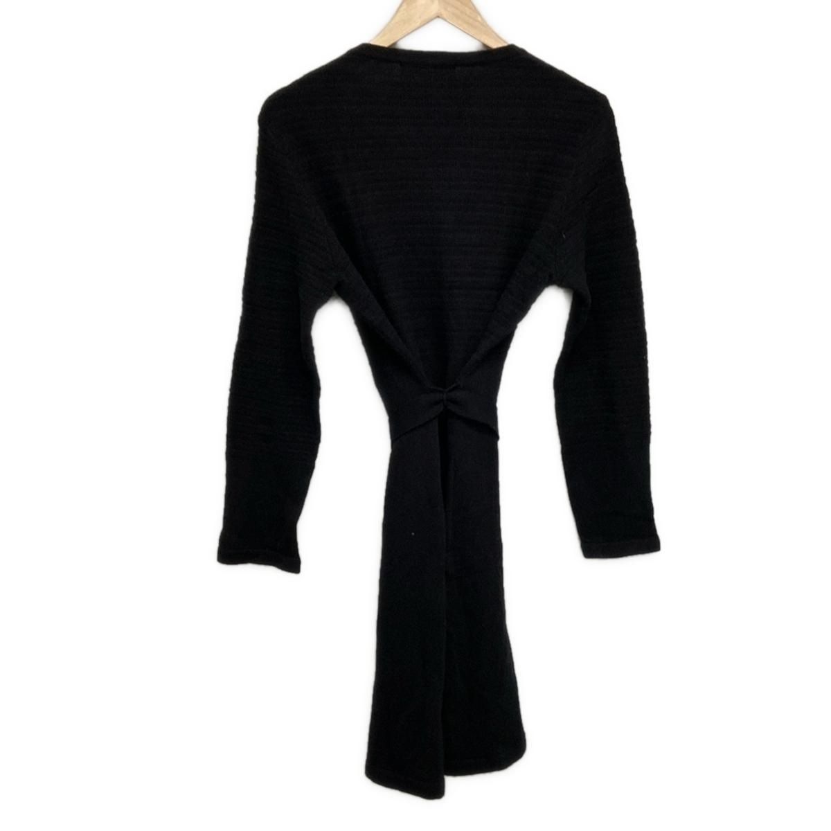 LEONARD レオナール カーディガン サイズ38 M レディース - 黒 長袖 ロング丈