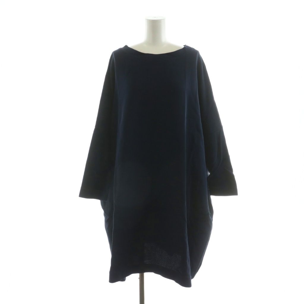 フォーティーファイブアールピーエム 45R 45rpm ワイドワンピース チュニック ミニ プルオーバー 長袖 0 ネイビー |NQ