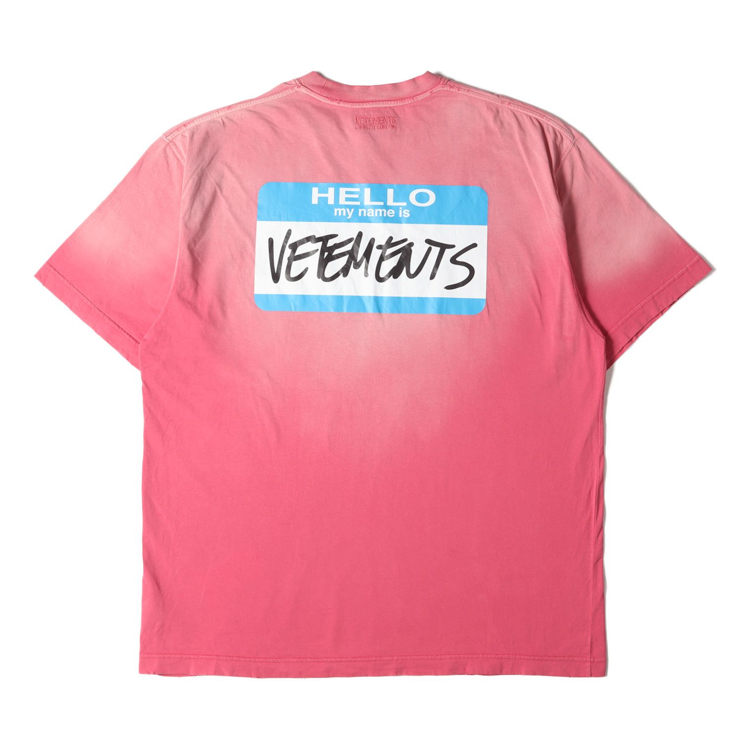 美品 VETEMENTS ヴェトモン Tシャツ サイズ:XS 22SS フェード加工