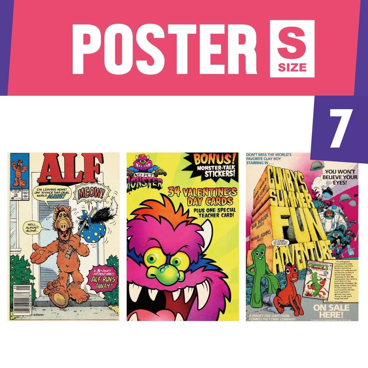 限定非売品　アルフ　映画館　ポスター アメリカン ポスター】3種セット ALF MONSTER GUMBY アルフ