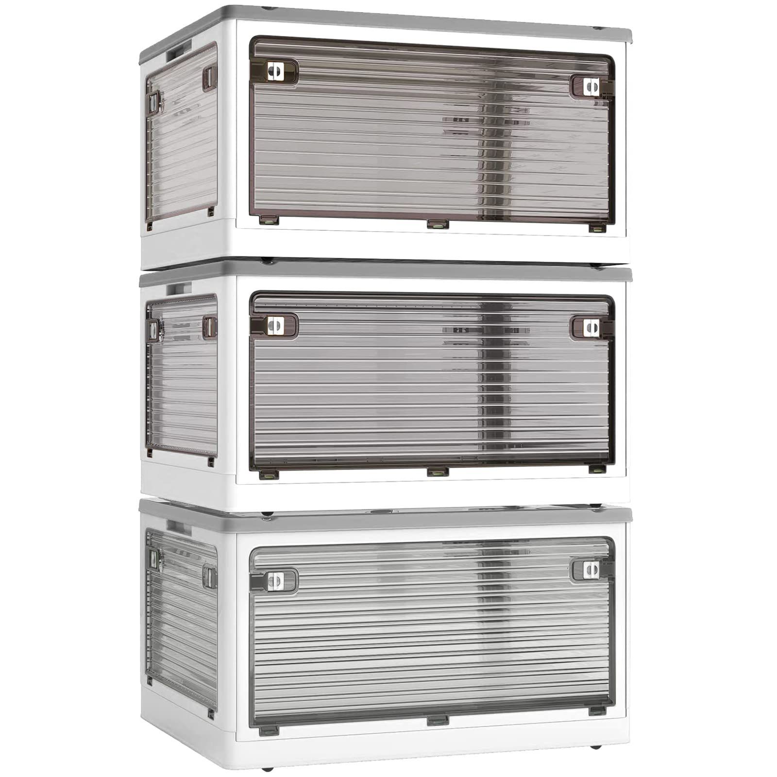 特価】積み重ね 全方向から取り出せる 3個セット 収納ケース 衣類