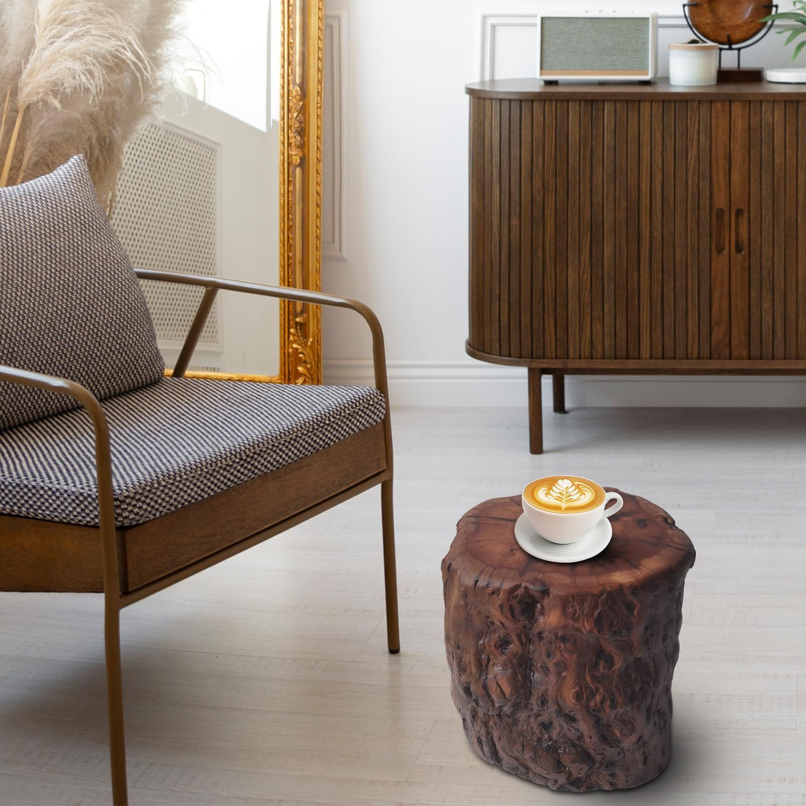 木製 サイドテーブル 椅子 日本製 ヒマラヤン杉の根 ナチュラルウッド