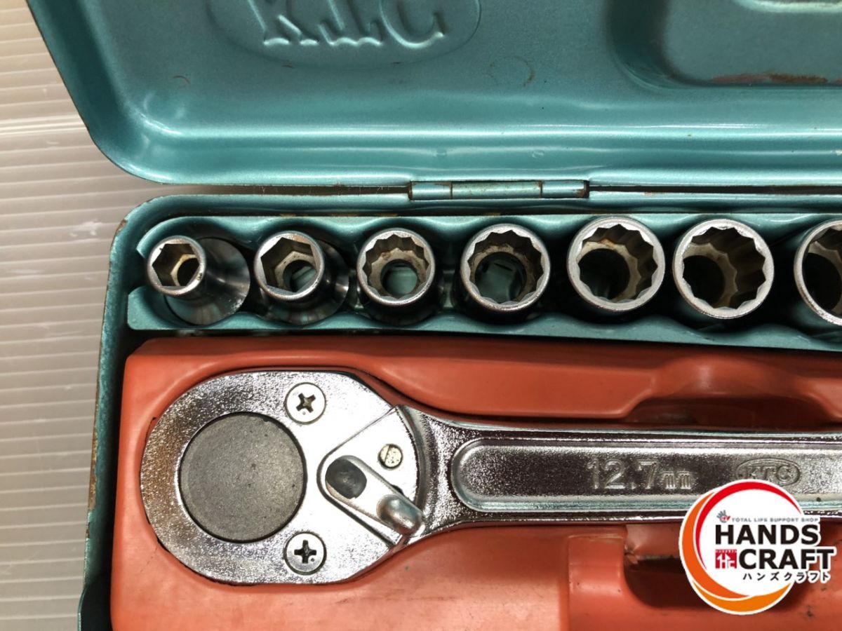 品 KTC ソケットレンチセット ケース付き トレー部分割れあり 京都機械工具