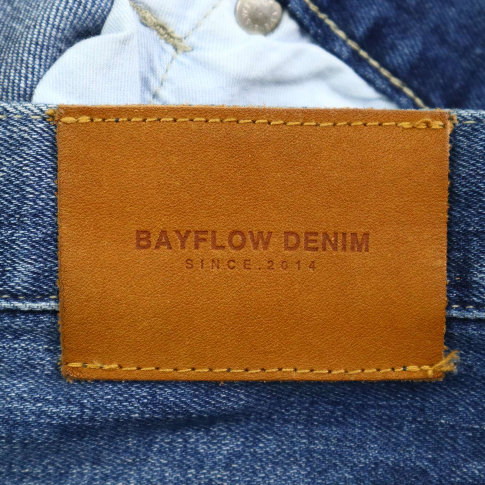 BAYFLOW - BAYFLOWダメージジーンズリペア加工クラッシュ加工デニム 