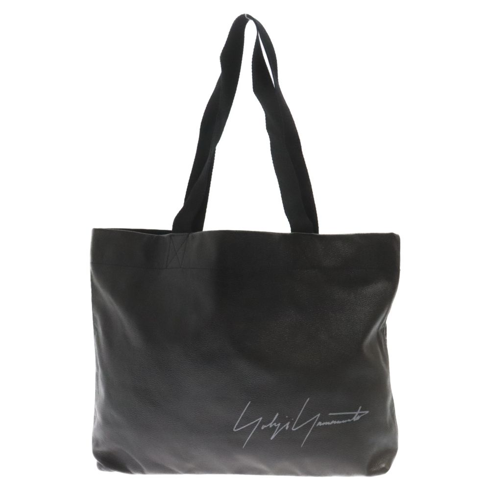 シグネチャーロゴレザートートバッグ yohji yamamoto YOHJI YAMAMOTO(ヨウジヤマモト) シグネチャーロゴレザートートバッグ
