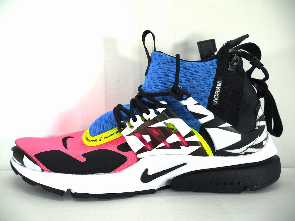 s23t-0072t【中古】NIKE × ACRONYM Air Presto Mid Racer Pink ナイキ