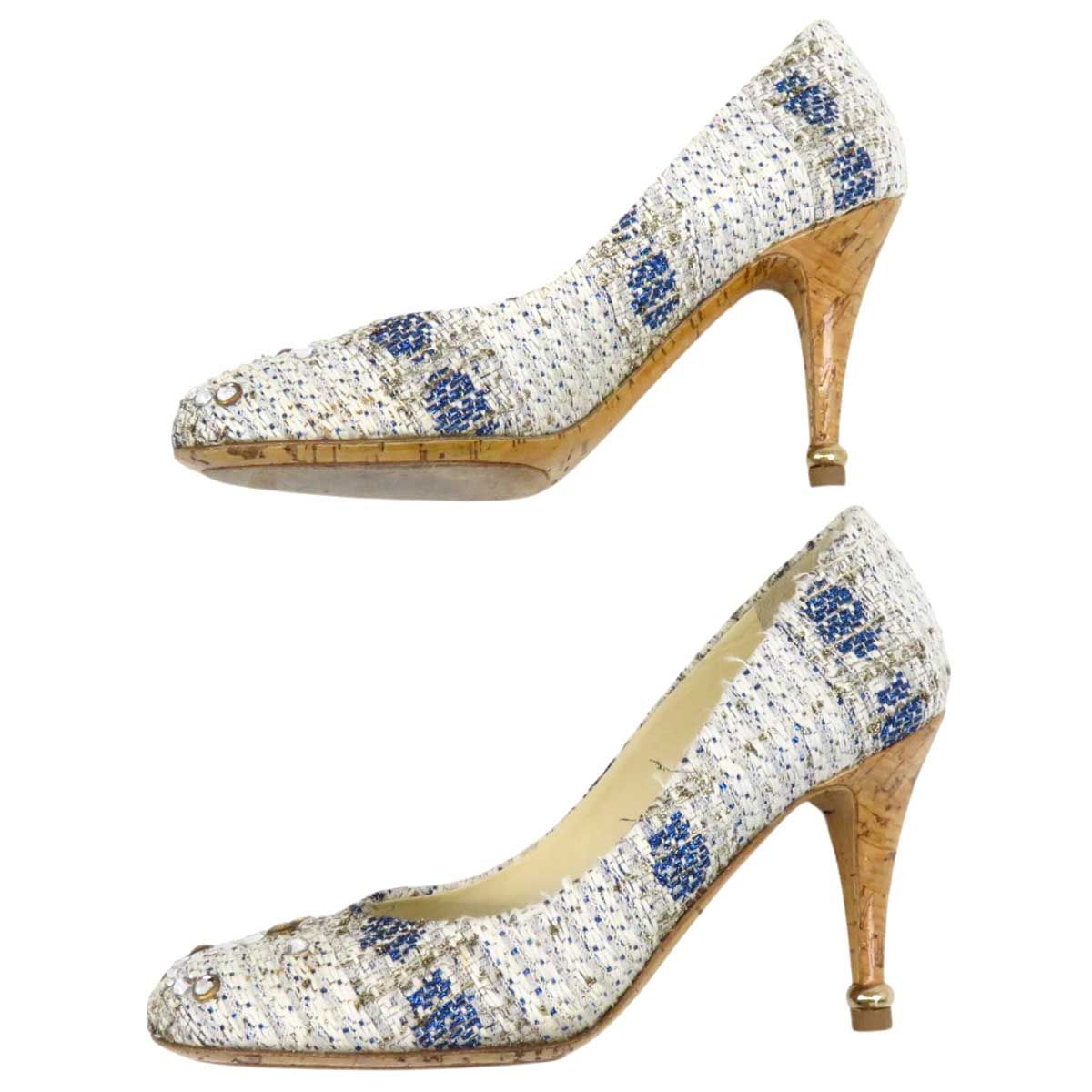 CHANEL ツイードパンプス 24Cruise NEW】CHANEL_women/ツイード スリングバックパンプス