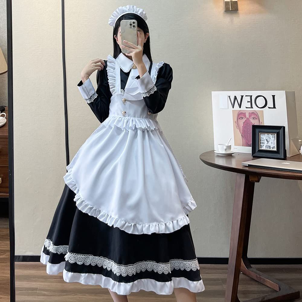 人気商品】メイド服 ロリータ ワンピース ゴスロリ 可愛い 正統 ドレス