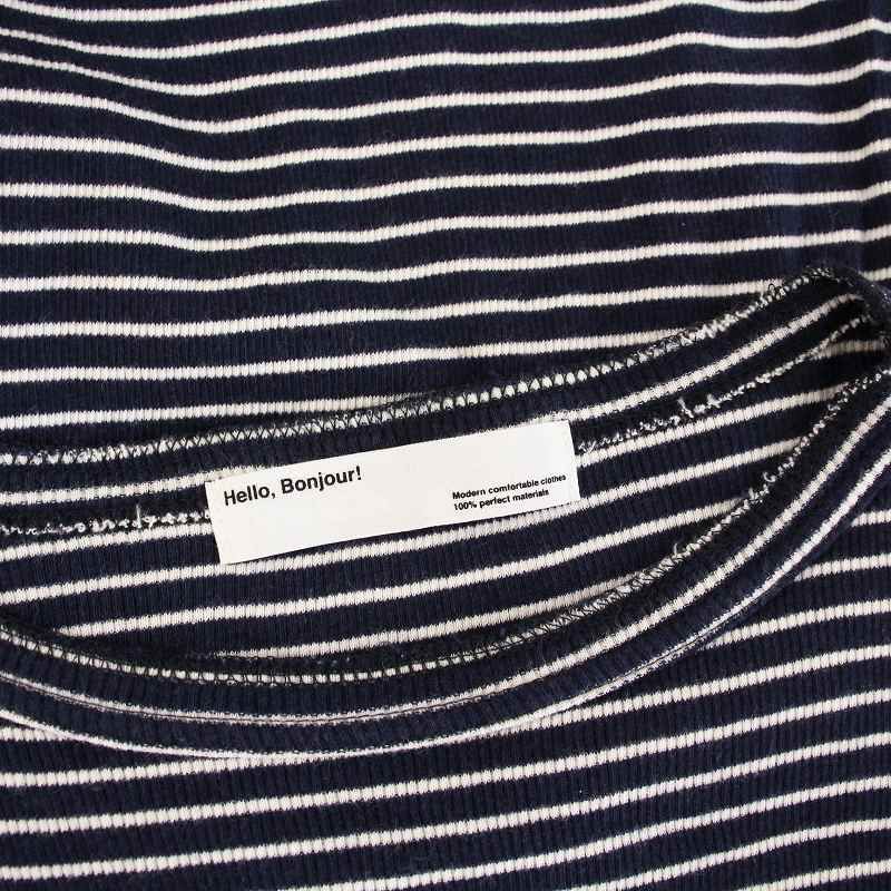 L'Appartement DEUXIEME CLASSE - アパルトモン ドゥーズィエムクラス ボーダー ロングTシャツ 長袖 F 緑 黒 アパルトモン ドゥーズィエムクラス L'Appartement DEUXIEME