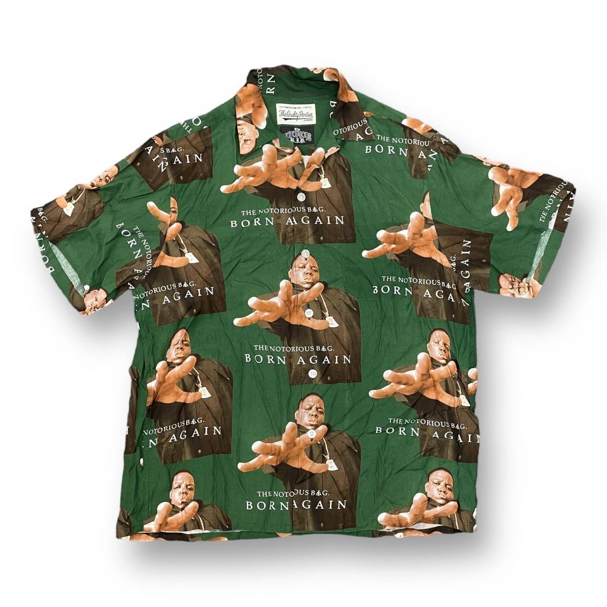 WACKO MARIA THE NOTORIOUS B.I.G | S/S HAWAIIAN SHIRT ノトーリアスビギー アロハシャツ ワコマリア  BIGGIE-WM-HI02 グリーン S 50461A - メルカリ