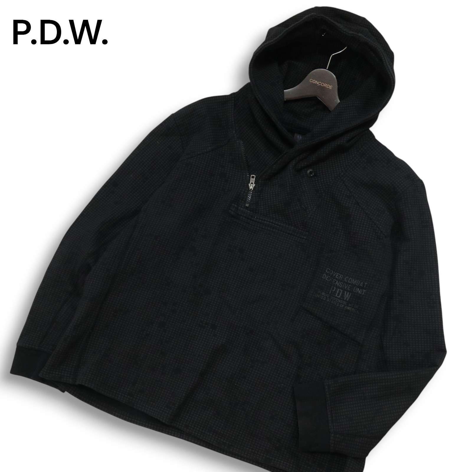 P.D.W. AVIREX アヴィレックス 【Technical half zip】通年 テクニカル ハーフジップ アノラック パーカー Sz.2XL　メンズ
