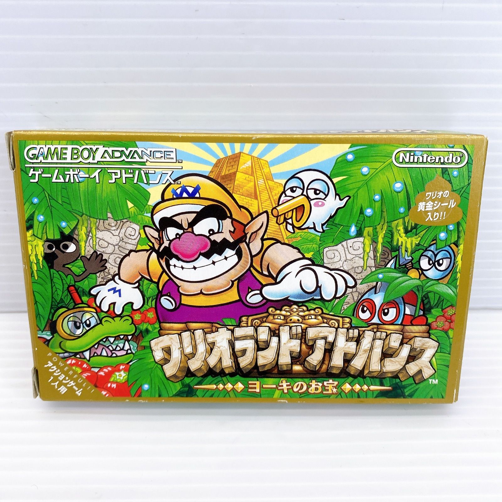 任天堂 Nintendo GBA ワリオランド アドバス ヨーキのお宝 箱・取説・シール付き 良品