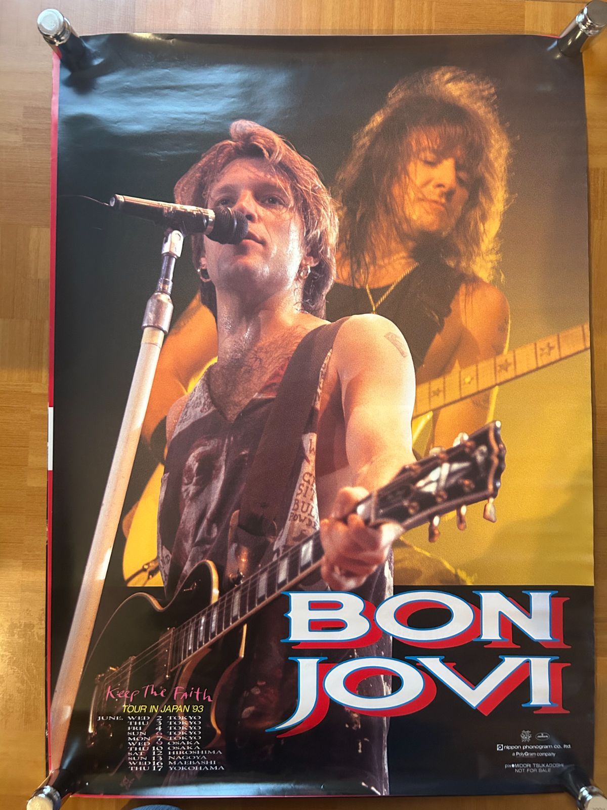 BON JOVI Keep The Faith オフィシャル 当時物　ポスター BON JOVI Keep The Faith オフィシャル 当時物 ポスター