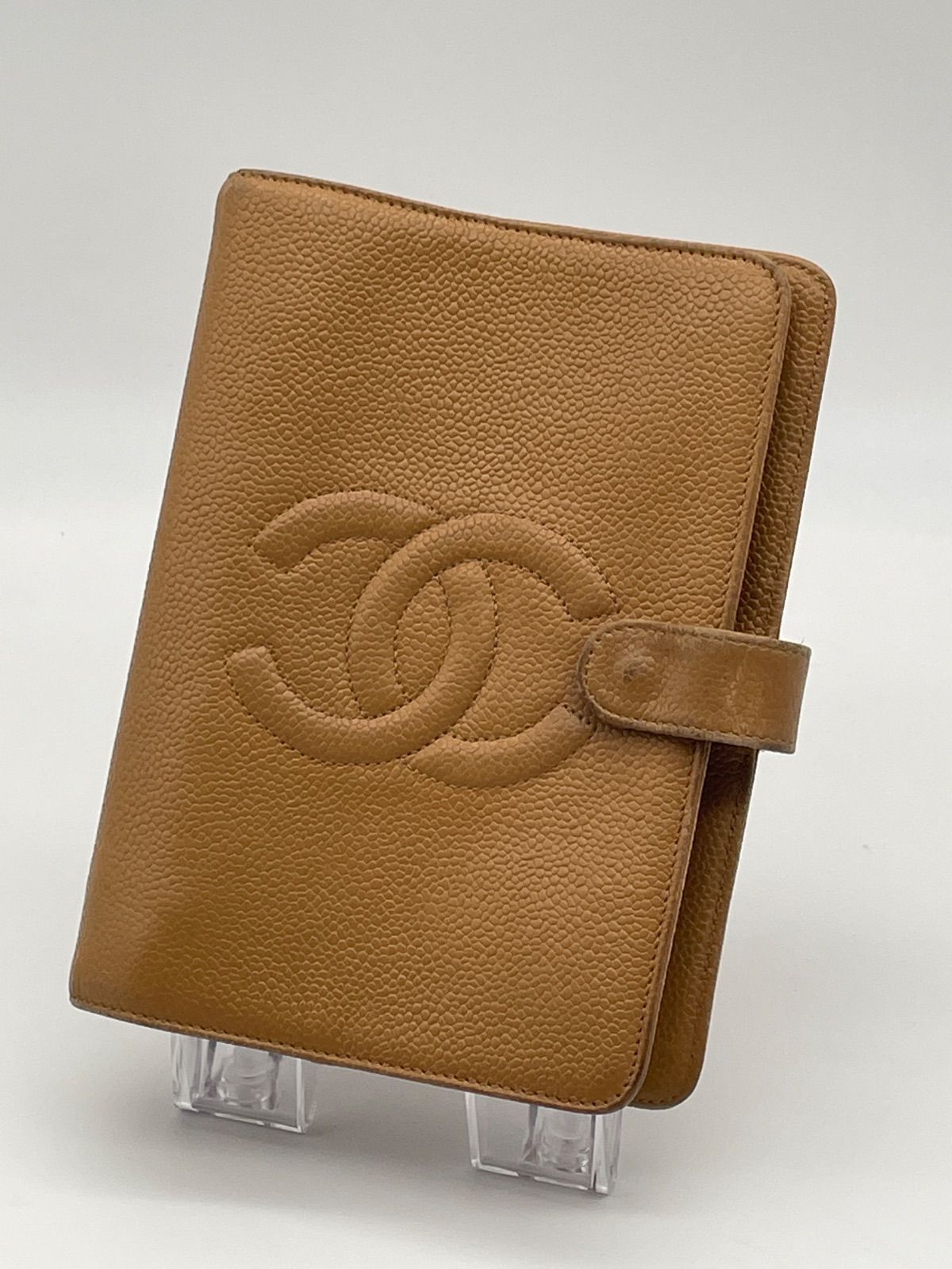カラー✅CHANEL シャネル 手帳カバー アジェンダ キャビアスキン ココマーク ベージュ