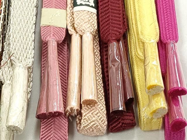 平和屋着物○和装小物 帯締め10本 笹浪組 京乃組紐 手組紐 金糸 逸品  