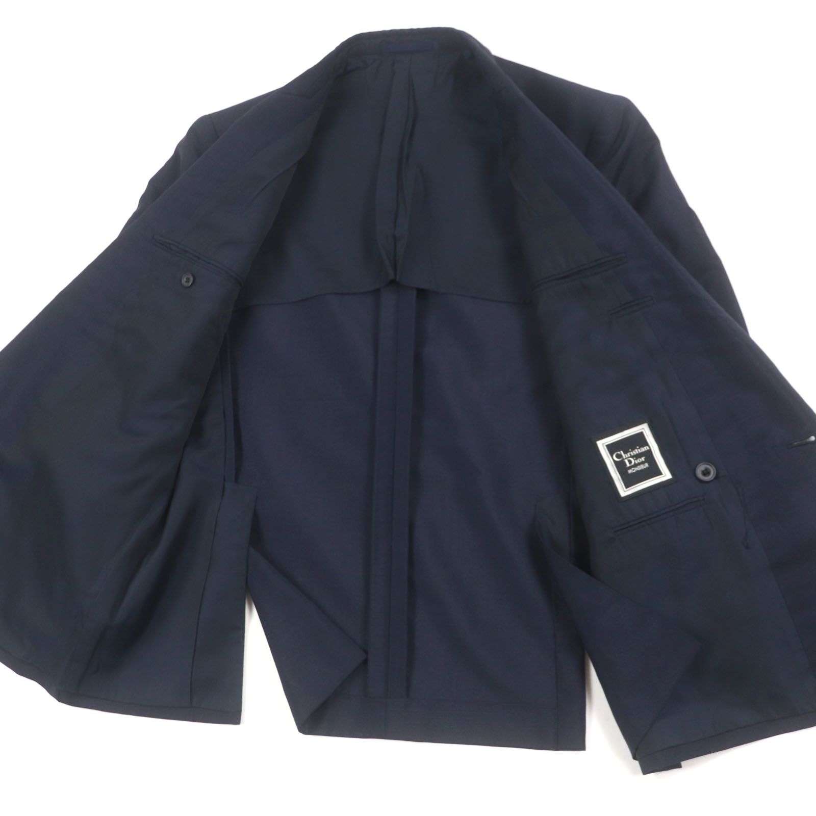 Christian Dior ウール 紺ブレザー ダブル M