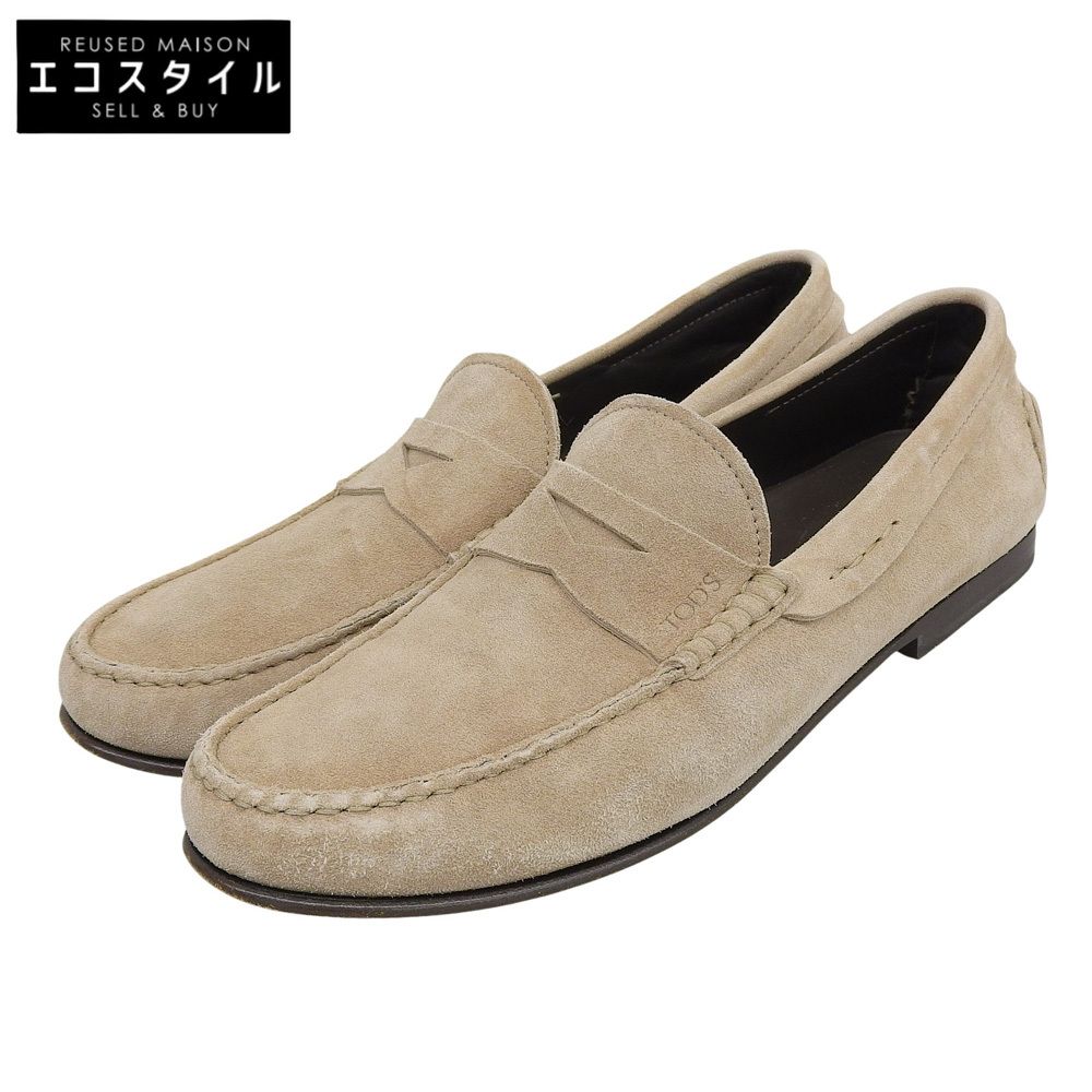 TOD S トッズ スエード ドライビング シューズ メンズ ベージュ 9 9