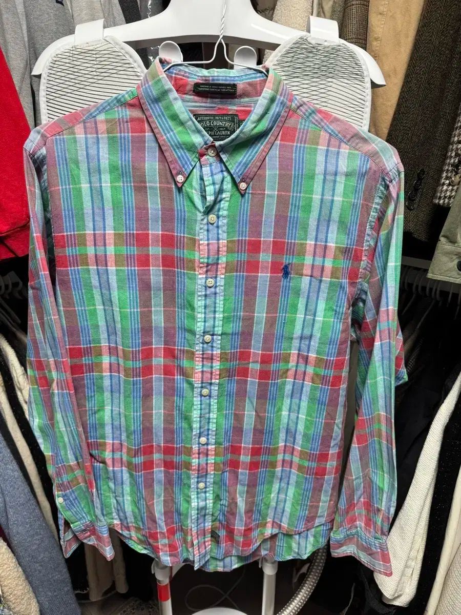 ポロ 国 マドラス チェック柄シャツ