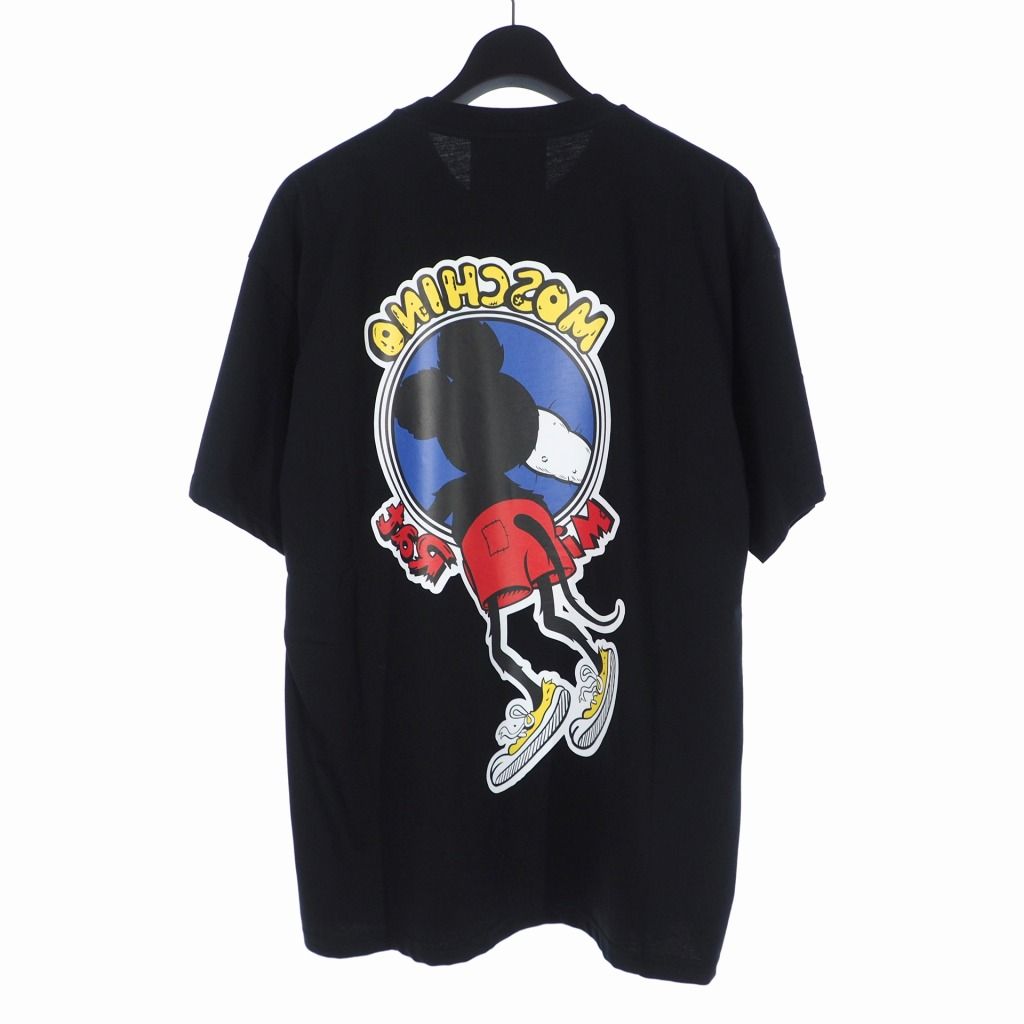 モスキーノ MOSCHINO 20SS ネズミプリント Tシャツ カットソー 半袖 S ブラック 黒 A0779 - メルカリ