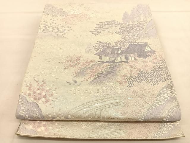 振り袖　フルセット　長襦袢付　金彩　刺繍　たたき染め　本唐織　袋帯　170 振袖フルセット 6点セット 金彩 本金 鶴 桜 かのこ模様