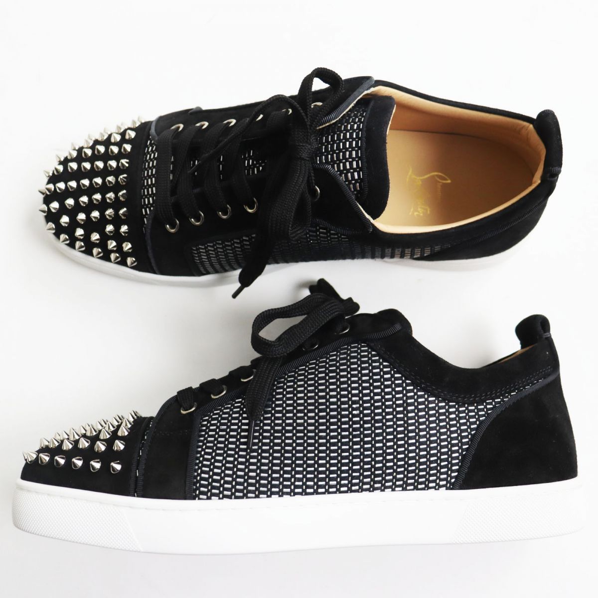 未使用品○クリスチャンルブタン LOUIS JUNIOR SPIKES ORLATO FLAT 