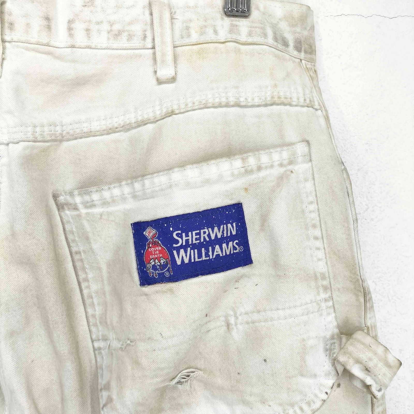 00s Dickies（ディッキーズ）ペインターパンツ ペンキ ワーク W32 Dickies×SHERWIN WILLIAMS W32 L32 ホワイトペインターパンツ