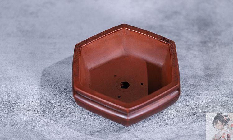 六角鉢  紫砂の鉢  盆栽鉢 植木鉢 小品盆栽鉢 大品盆栽鉢 盆栽鉢 植木鉢 小品盆栽鉢 大品盆栽鉢 （緑紋八角鉢 盆栽鉢