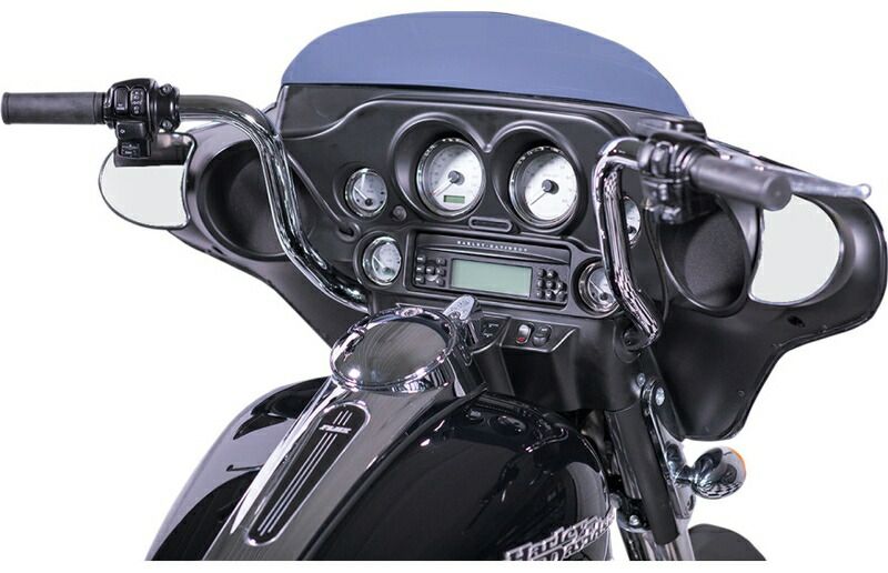 1-1 4インチ EZ INSTALL ROUND TOP ハンドルバー クローム 14インチ 1986～24年FLHT C U K FLHX XX LAWEED_CL