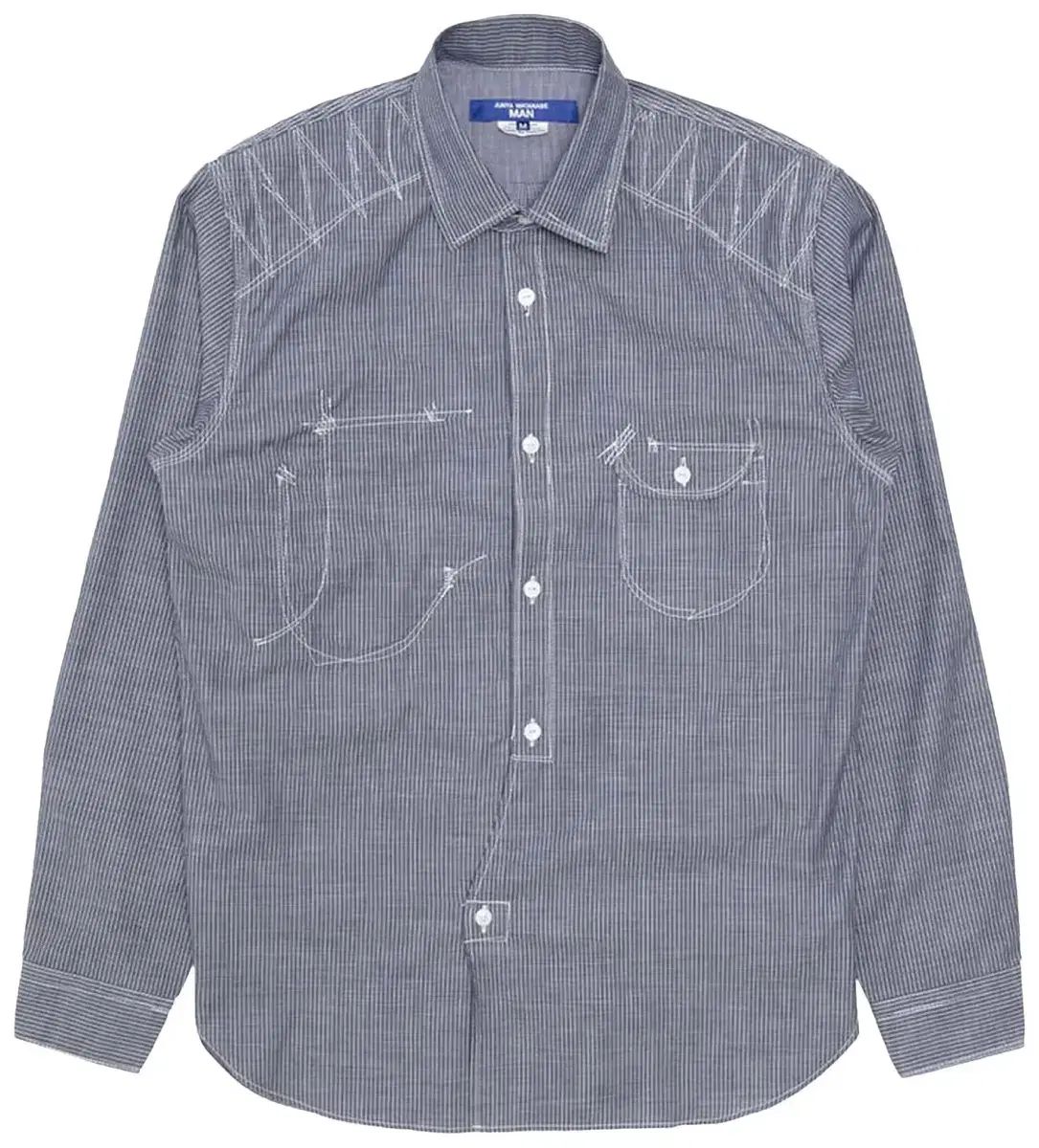 JUNYA WATANABE ジュンヤワタナベ COMME des GARCONS コム デ ギャルソン ピンストライプ ステッチ シャツ xl