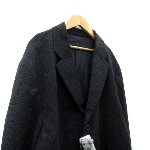 ユニクロ UNIQLO チェスターコート ロング丈 チェック柄