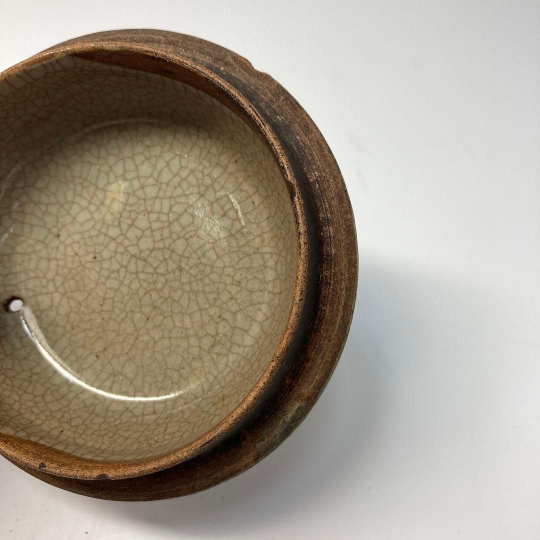 江戸時代 唐草模様急須 木箱付 横幅12.5㎝ 東Y6-0319①タウチ