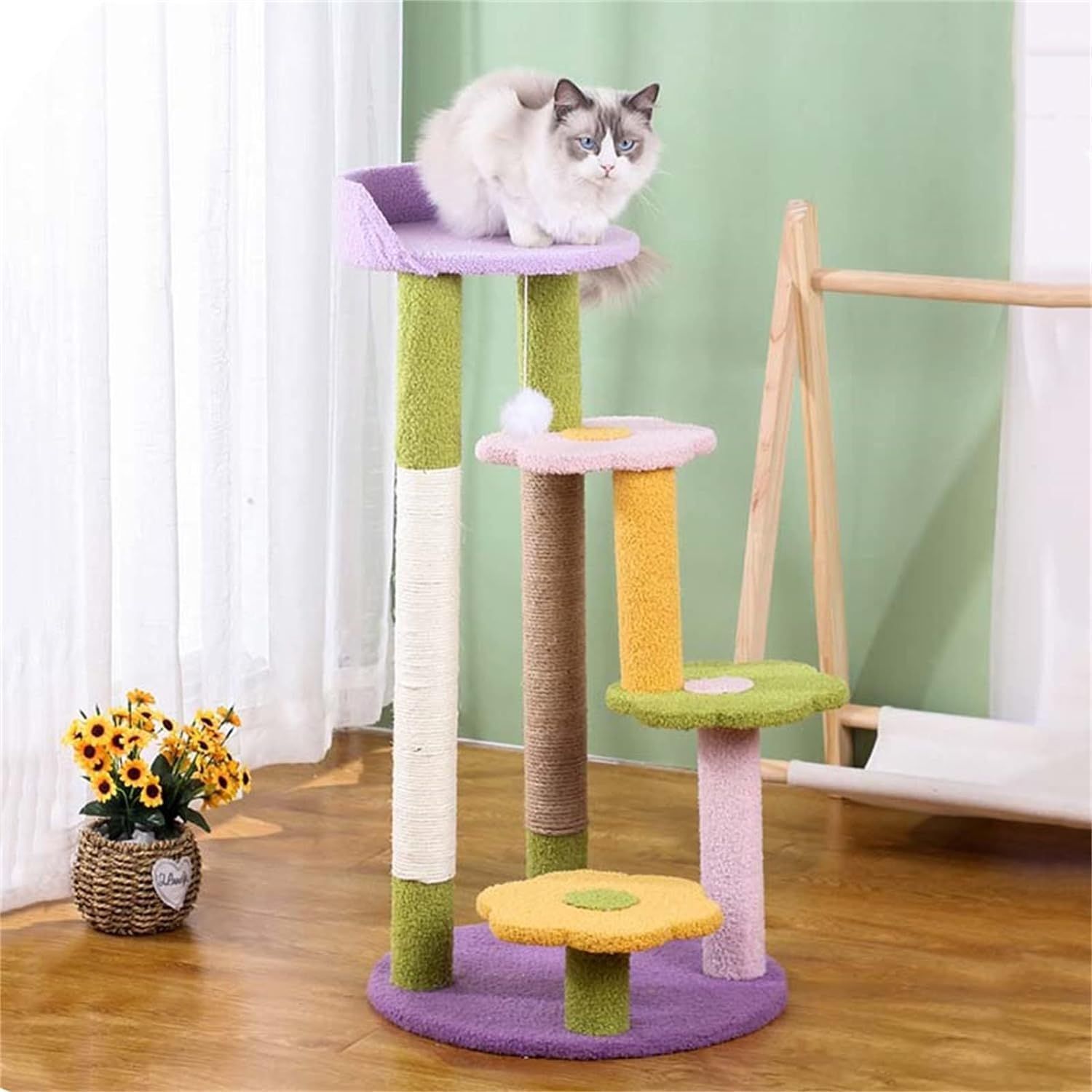キャットタワー キャットツリー キャットタワー マルチレベル猫アクティビティツリー スクラッチポスト ジャンプ台付き 子猫用 ペットハウス プレイレスト ねこ 爪とぎ 爪研ぎ 多頭飼い 子猫 大型猫 シニア 省スペース