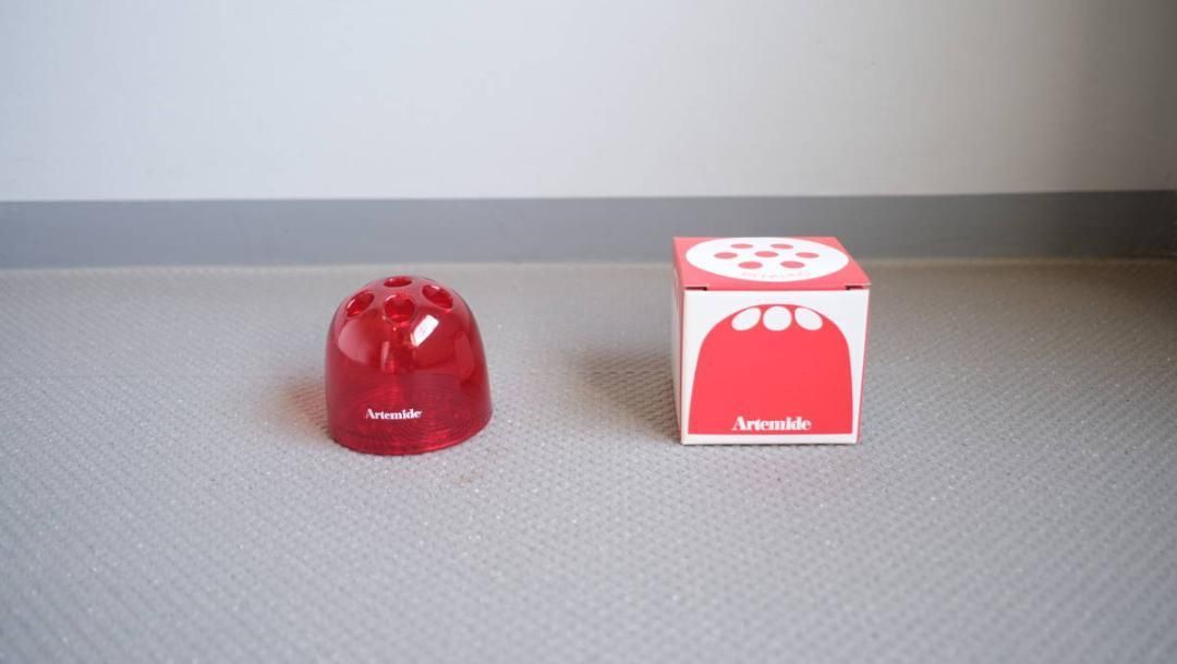 Artemide デダリーノ ペン立て スタンド 赤色 デットストック