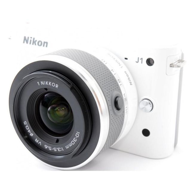 ミラーレス一眼 ニコン Nikon 1 J1 ホワイト レンズキット 中古 美品 