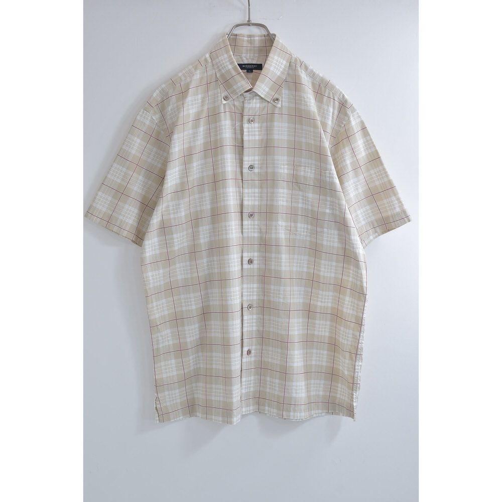 BURBERRY LONDON 日本製 バーバリー・ロンドン チェック ボタンダウン 