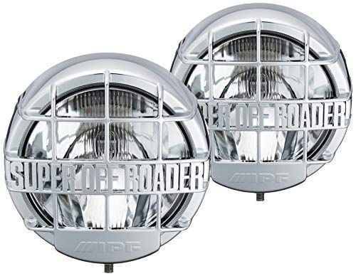 クリアレンズ IPF フォグランプ ハロゲン H3 丸形 直径200mm 純正色 12V用 2個セット ドライビング配光 クリアレンズ メッキボディ オフロード S-9M12