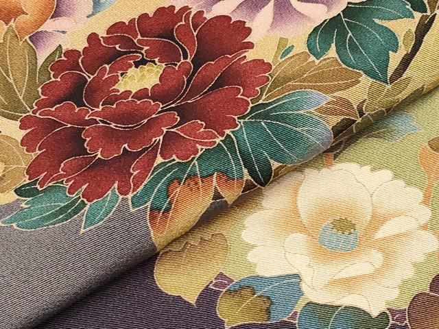 平和屋本店□極上 十日町 加賀草木友禅の第一人者 田村哲彦 訪問着 花