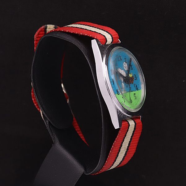 スヌーピー 手巻き ラウンド 青×緑文字盤 レディース腕時計 YSD - メルカリ