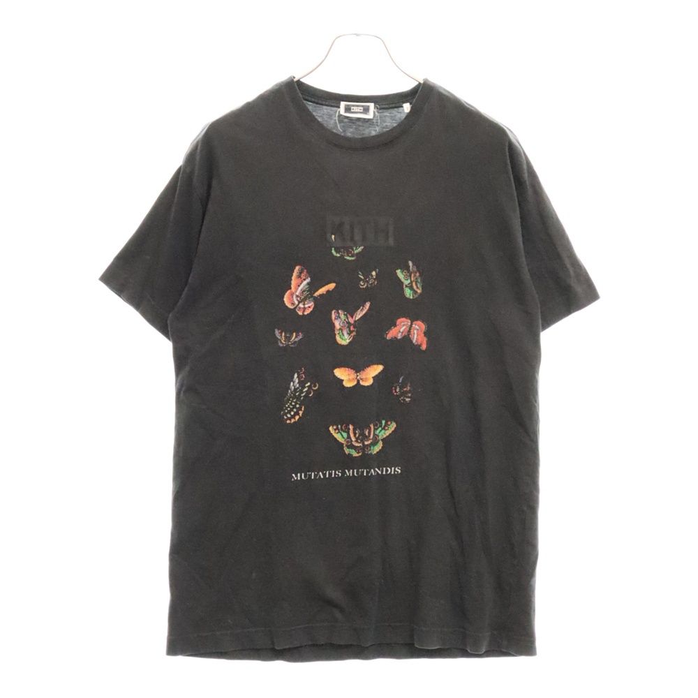 KITH (キス) 23SS Butterfly Vintage Tee ヴィンテージ加工 バタフライ グラフィック 半袖Tシャツ ブラック