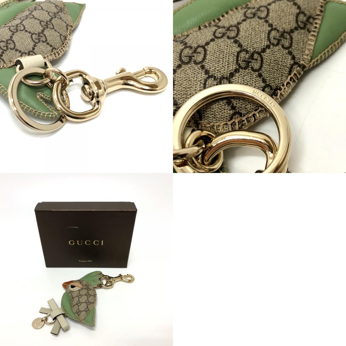 美品GUCCI グッチ☆キーホルダー オウム キーリング バード 美品