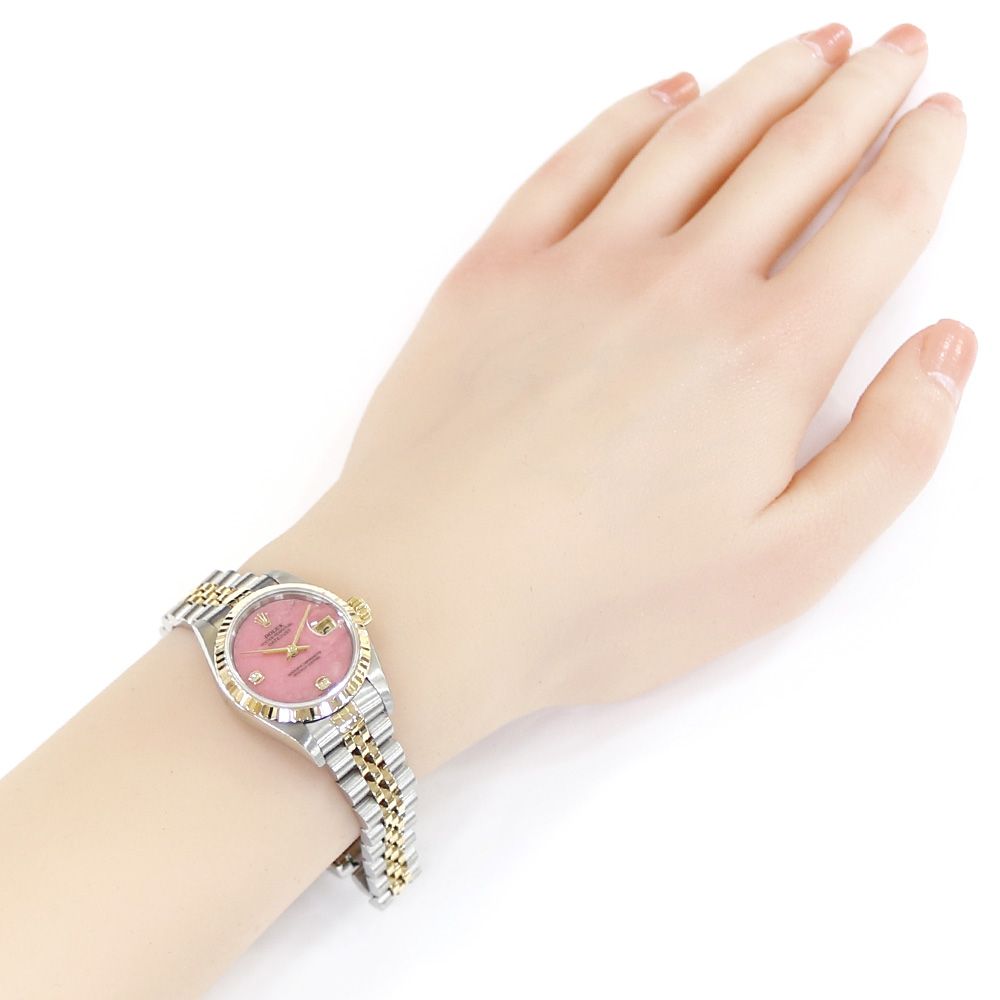 【1年保証】ロレックス ROLEX デイトジャスト 腕時計 U番 1997年式 2Pダイヤモンド オーバーホール済 ステンレススチール  中古 1年保証】ロレックス ROLEX デイトジャスト 腕時計 U番 1997年式 2P