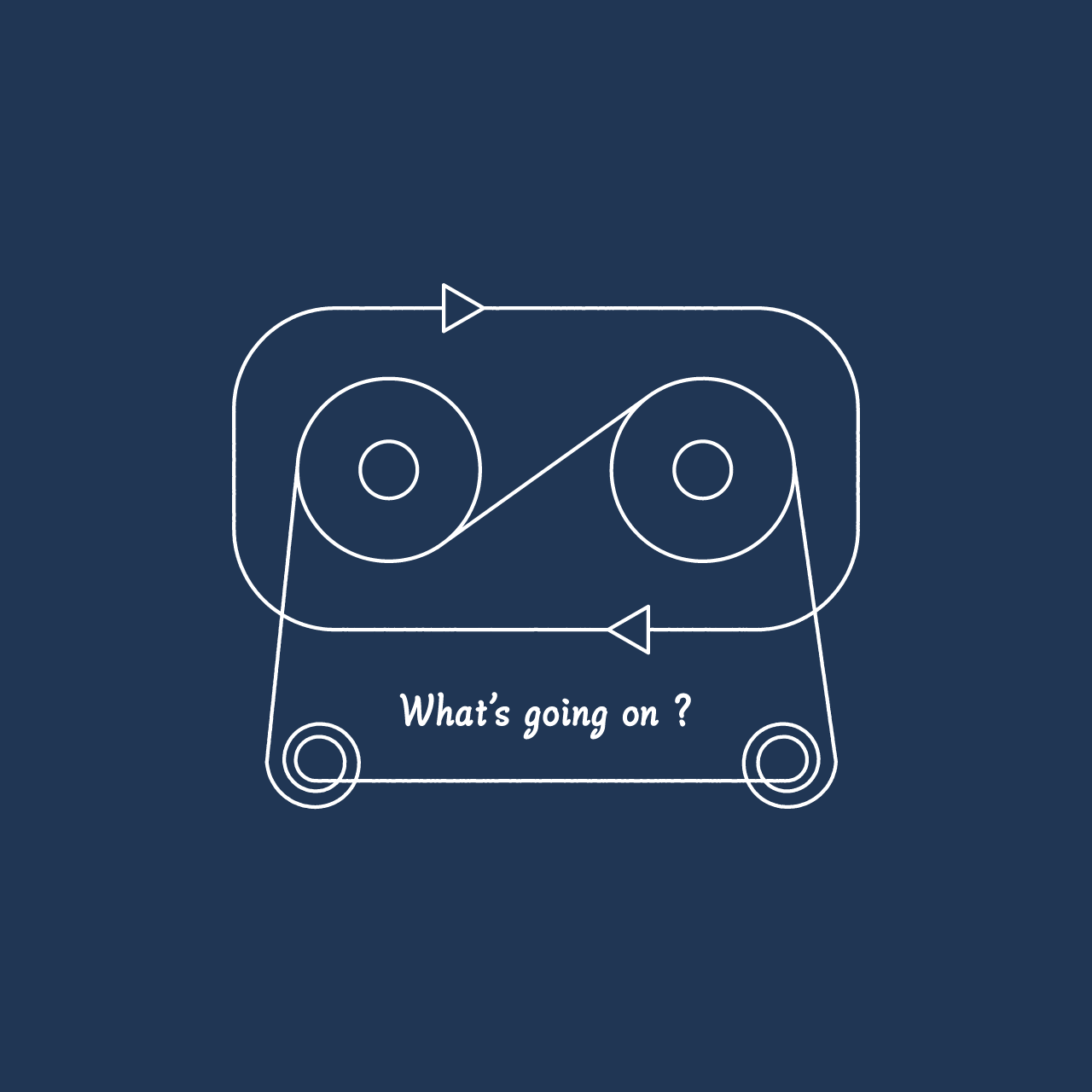 グラフィックロングTシャツ　What's going on Black -Long-