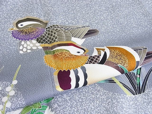 平和屋本店□極上 人間国宝 羽田登喜男 TOKIOetTOKI 訪問着 友禅 鴛鴦