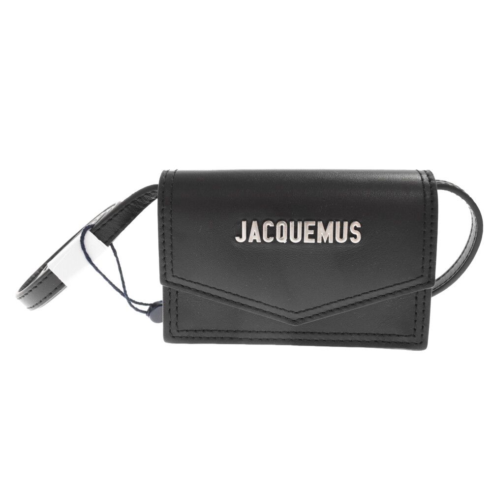 JACQUEMUS ジャックムー Le porte Azur レザー ショルダーバッグ レディース ブラック 216SL004-3061