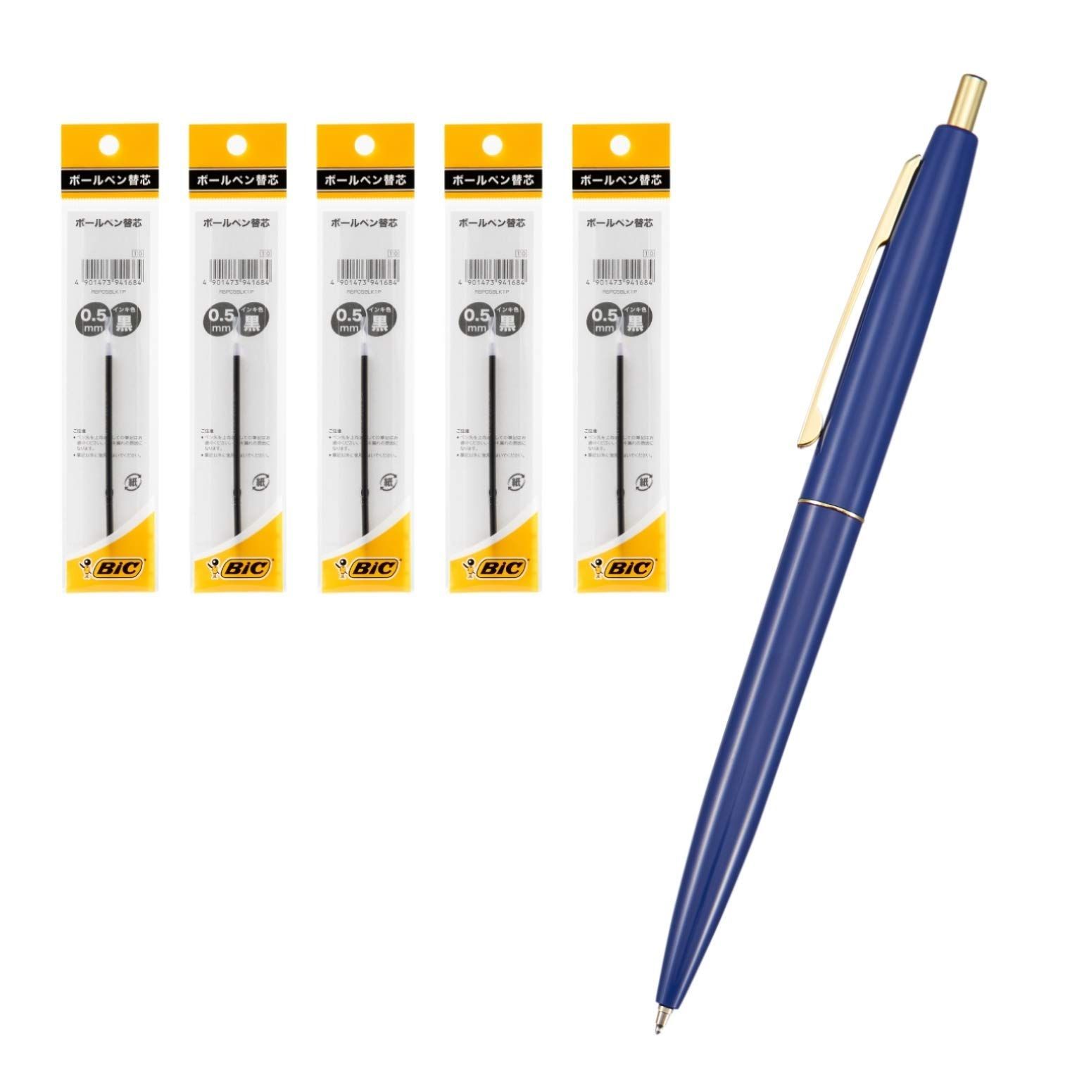 新着商品】ビック(Bic) ボールペン クリックゴールド 0.5 Bicジャパン 油性 黒 なめらか ロイヤルブルー軸 替芯 5本セット  CLG05-RBLRF5 - メルカリ