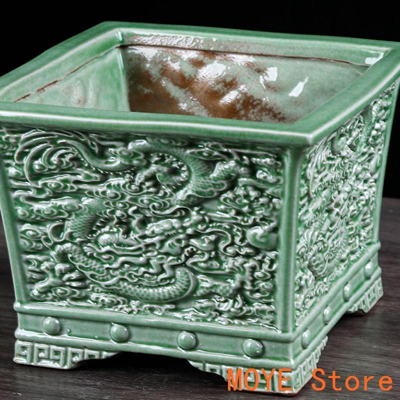 竜遊四海四方祥雲鉢 多肉菖蒲盆栽 植木鉢 小品盆栽鉢 大品盆栽鉢 四海