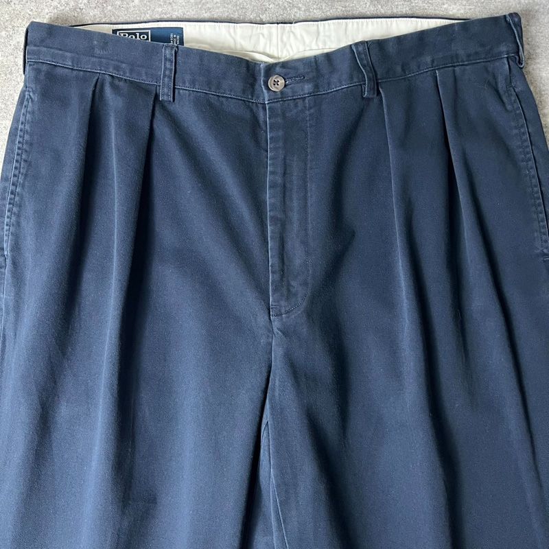 90s POLO RALPH LAUREN 2タック コットン チノ パンツ 36 29 / 90年代