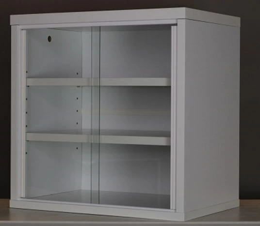 ビーカンパニー　ホワイト食器棚 ガラス扉付き ビーカンパニー ホワイト食器棚 ガラス扉付き キッチン収納