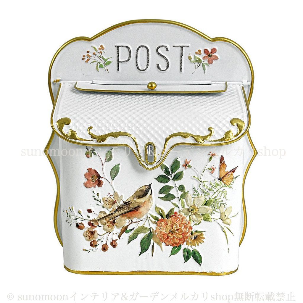 鳥 ポスト おしゃれ 郵便受け お洒落 鉄 8-14 雑貨 黄色 庭の装飾 鉄素材 ガーデン バード ガーデンインテリア ガーデンオブジェ ホワイト インテリア ガーデン雑貨 ガーデニング ヴィンテージ調 STEELWINDOWSANDDOORS_COM